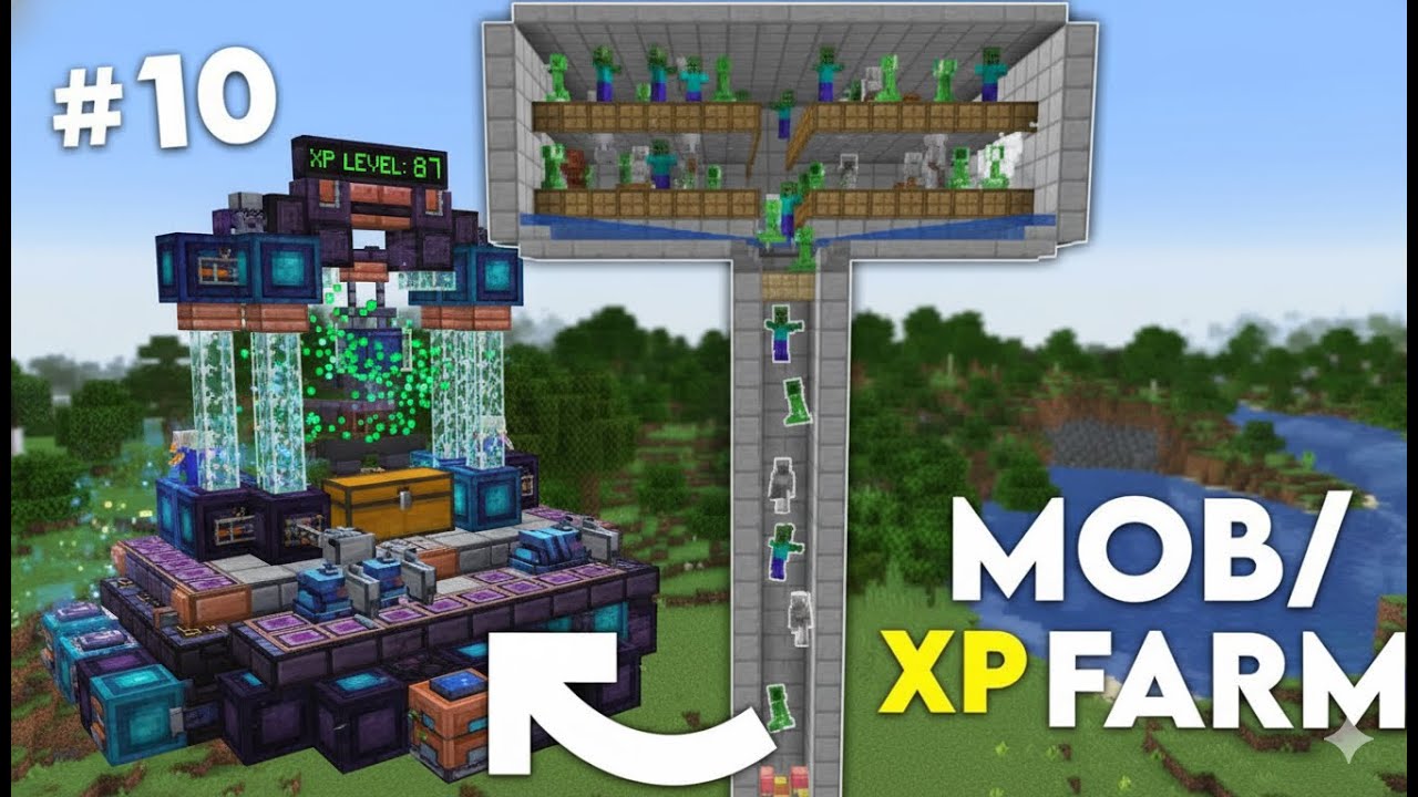 🔥 I Built a Powerful MOB XP FARM in Minecraft! 💪 |  Minecraft Survival #10