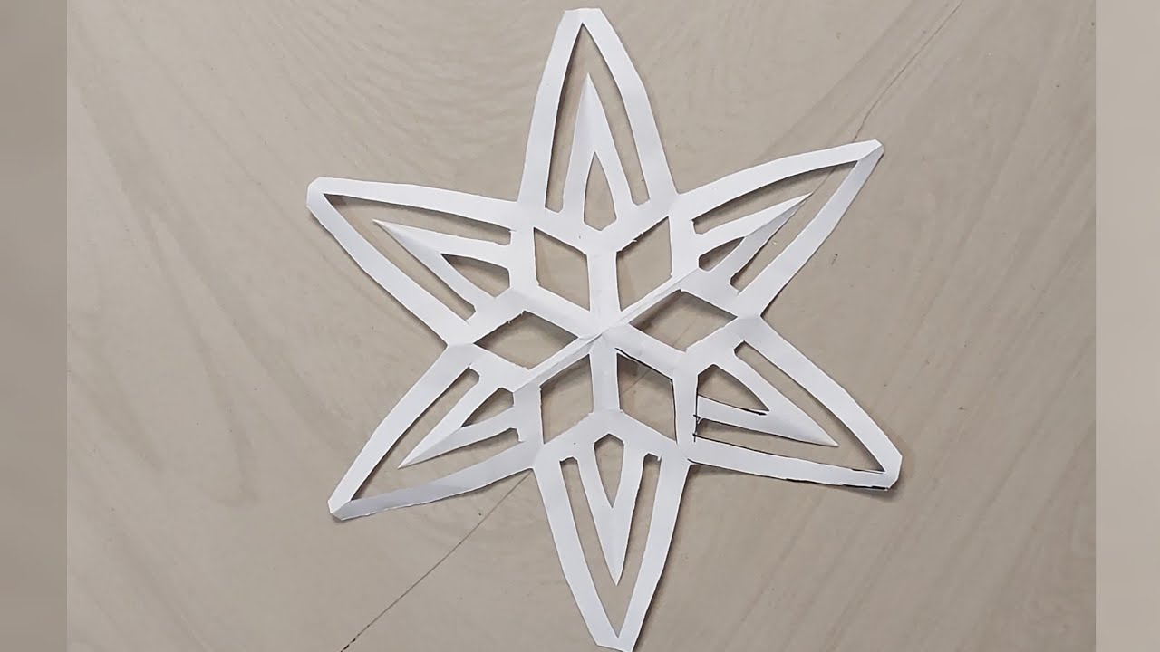 How to make easy and beautiful snowflakes ❄️♥️#papercraft #snowflakes #part 26