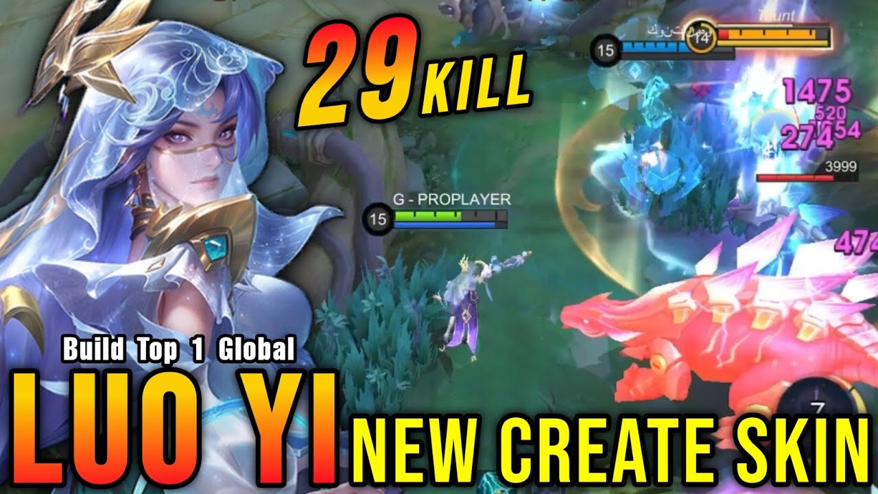 29 Kills!! Starborne Matron Luo Yi New CREATE Skin!! - Build Top 1 Global Luo Yi  ~ MLBB