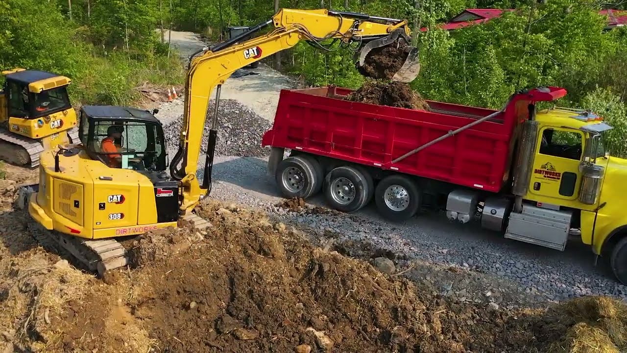 Installing a Stone Driveway - Winding Curves Up Through The Woods