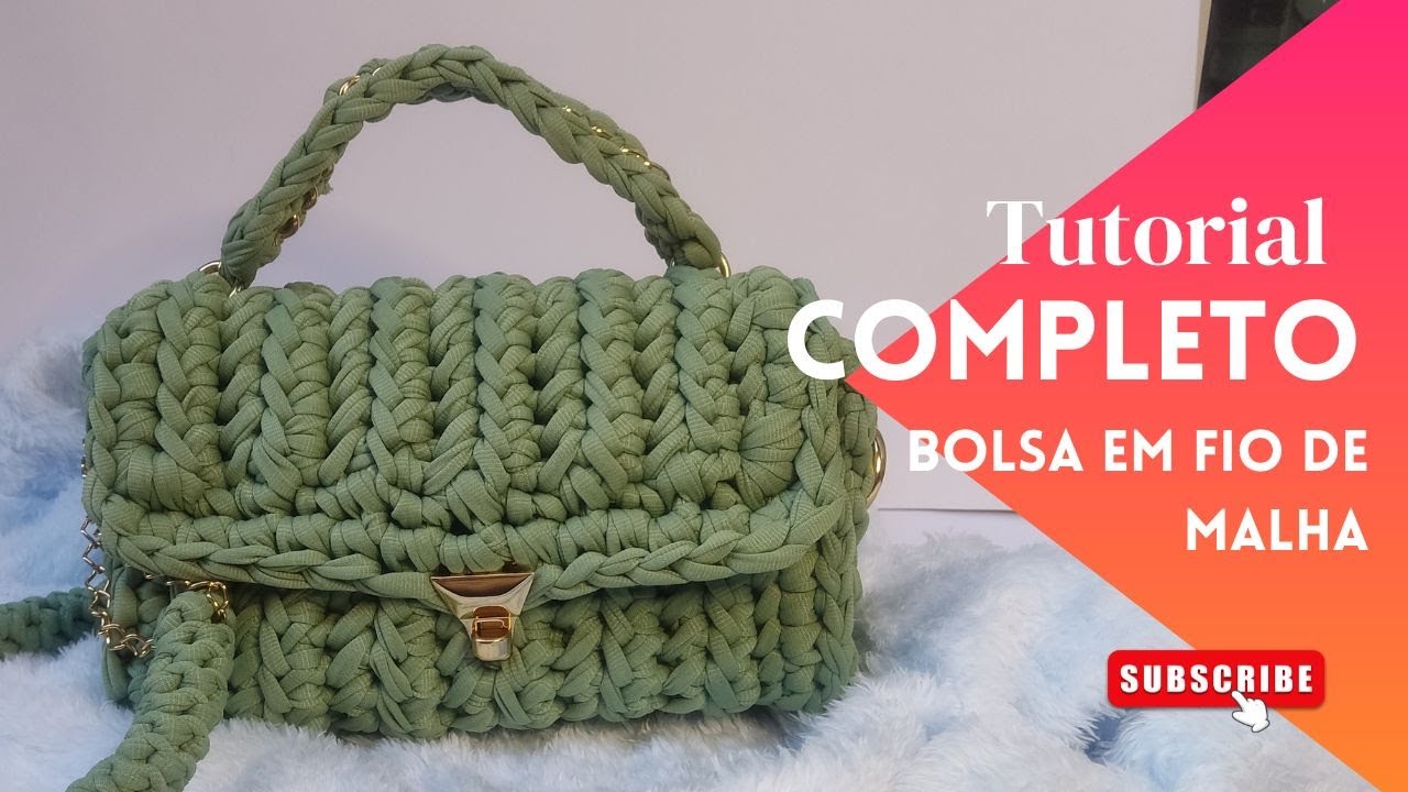 como fazer uma bolsa linda em fio de malha super fácil que você vai amar!