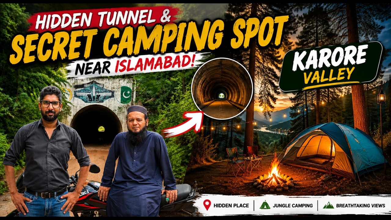 😱 Hidden Tunnel & Secret Camping Spot Near Islamabad! | Karore Valley