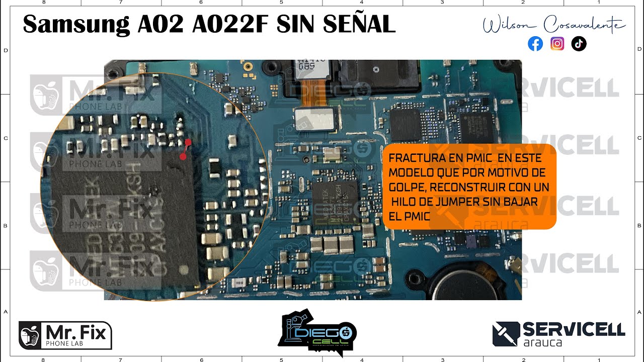Reparación milagrosa para Samsung A02 sin señal o señal tachada