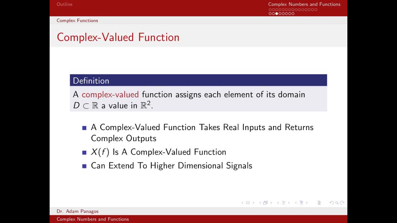 Complex and Complex-Valued Functions