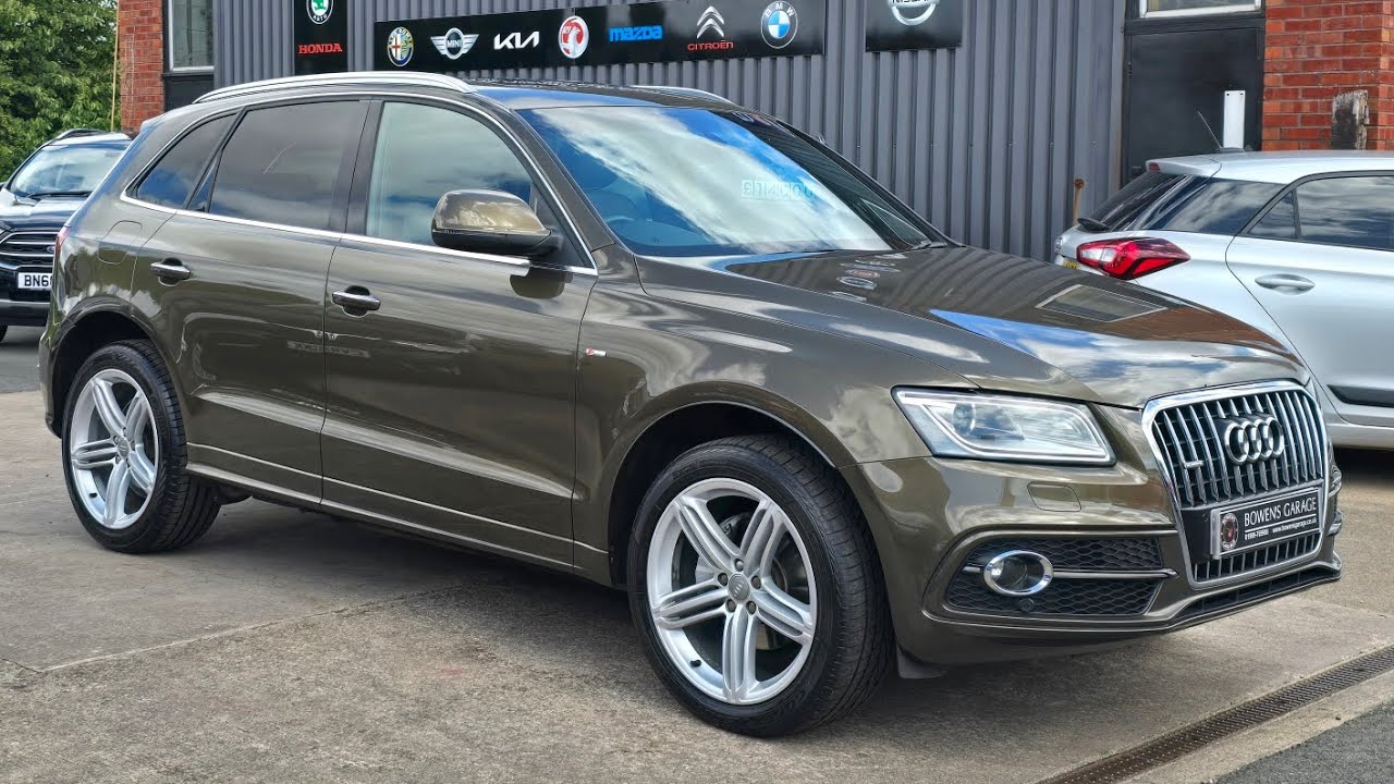 2014 (14) Audi Q5 S-Line + 2.0 TDi Quattro Auto 5Dr in Maya Brown. 43k Miles. 9 Services. £16,000