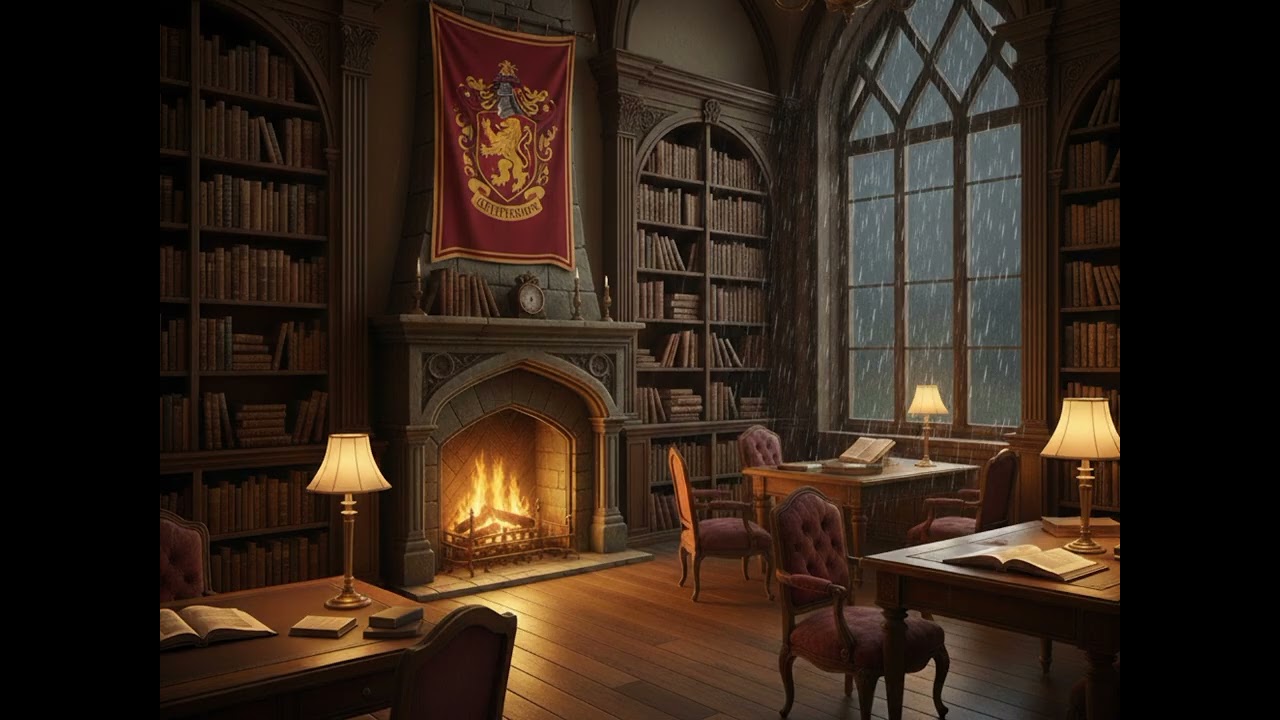Gryffindor library sounds| Study Ambience |1Hours
