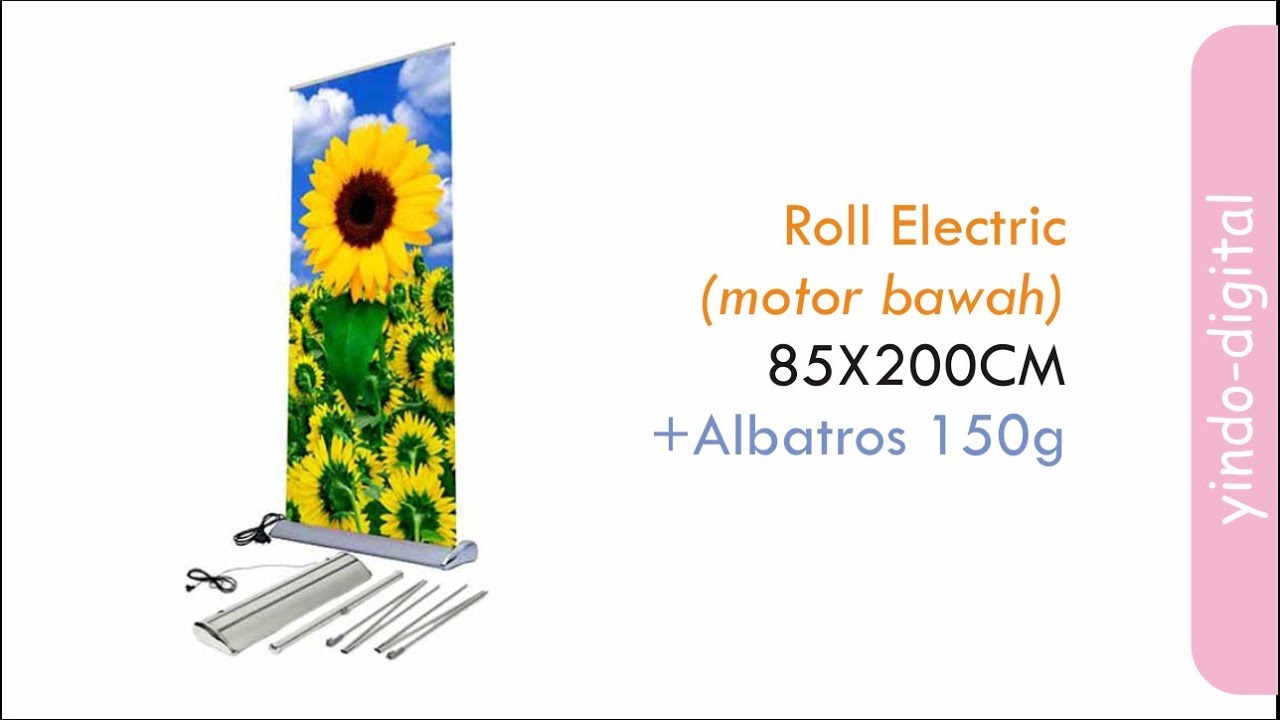 Roller #rollup #electrical Motorized Scroll Moving Roll banner #elektrik #tutorial #carapemasangan