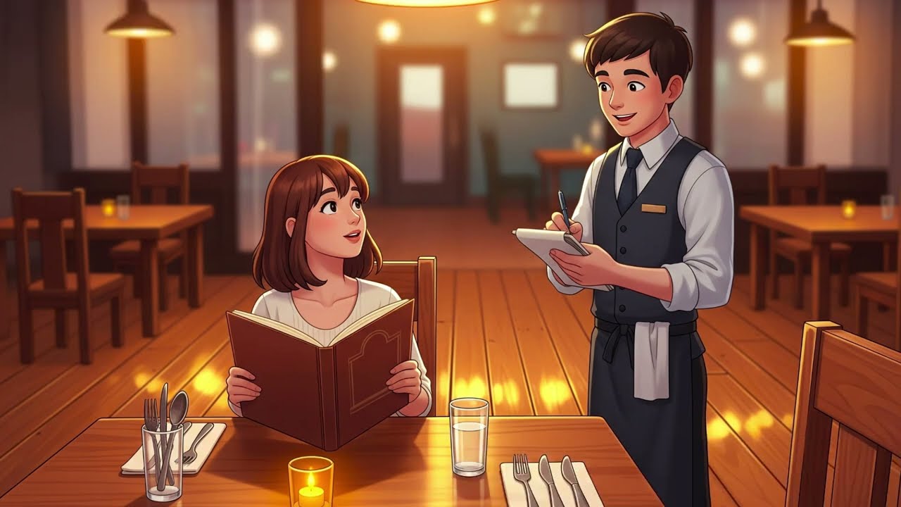 🍽️ At the Restaurant Conversation | Easy English Speaking Practice 🗣️