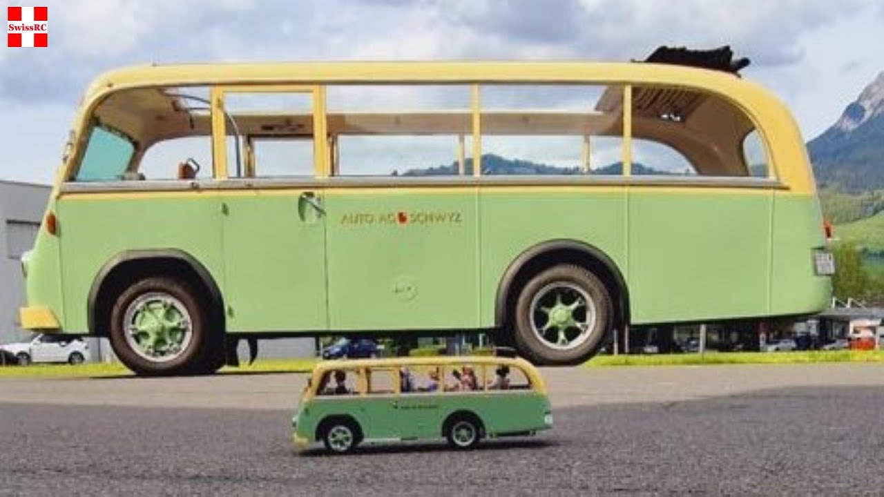 AMAZING SAURER 1950 OLDTIMER BUS N2C-H ORIGINAL AND SCALE 1/14 BY MODELLBAU SAURER