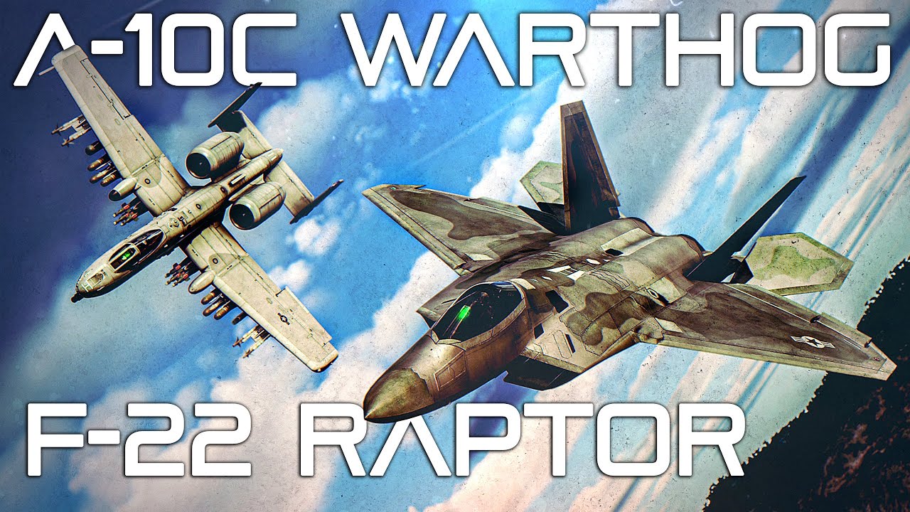 Воздушный бой F-22 Raptor против A-10C Warthog | Цифровой боевой симулятор | DCS |