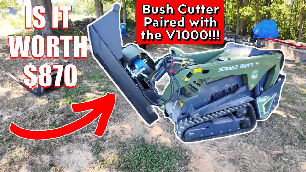 Chinese Mini Skid Steer + Brush Cutter = BEAST MODE!