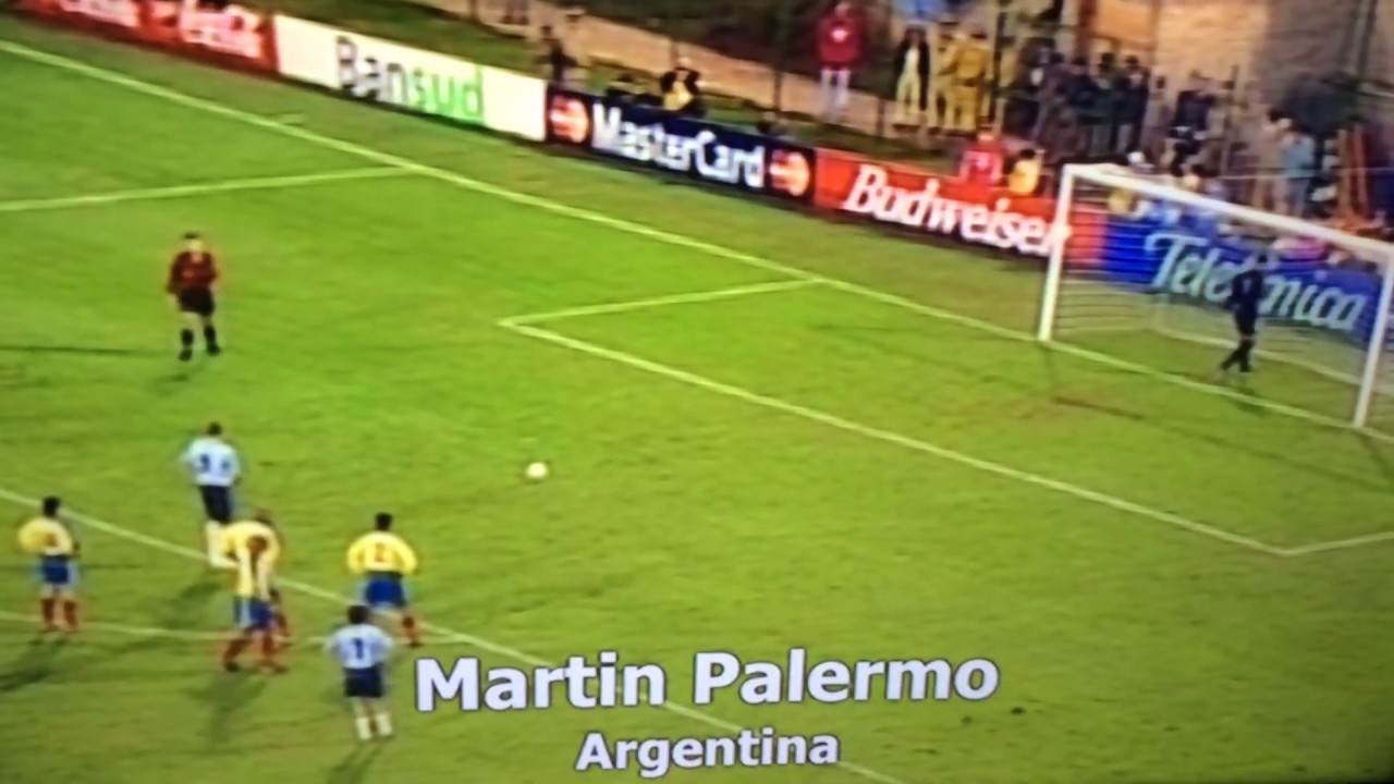 Martin Palermo misses three penalties in one game Copa America 1999