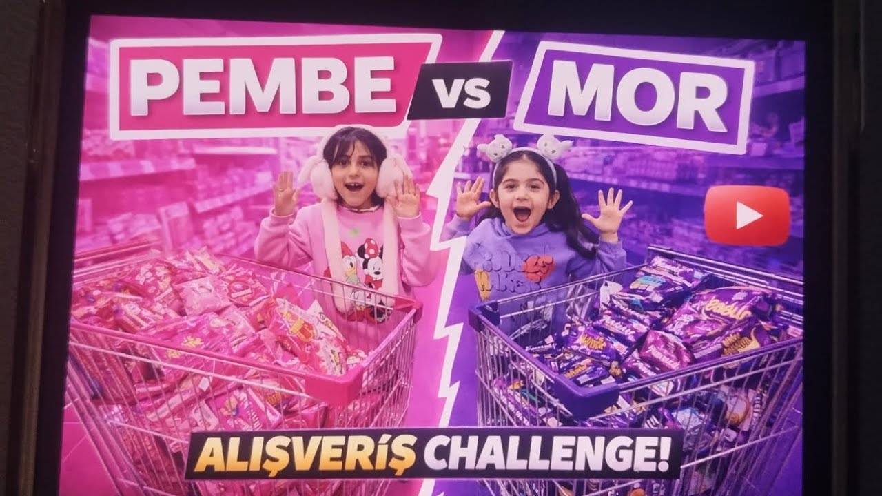 MARKET ALIŞVERİŞ CHALLENGE PEMBE Mİ MOR MU??