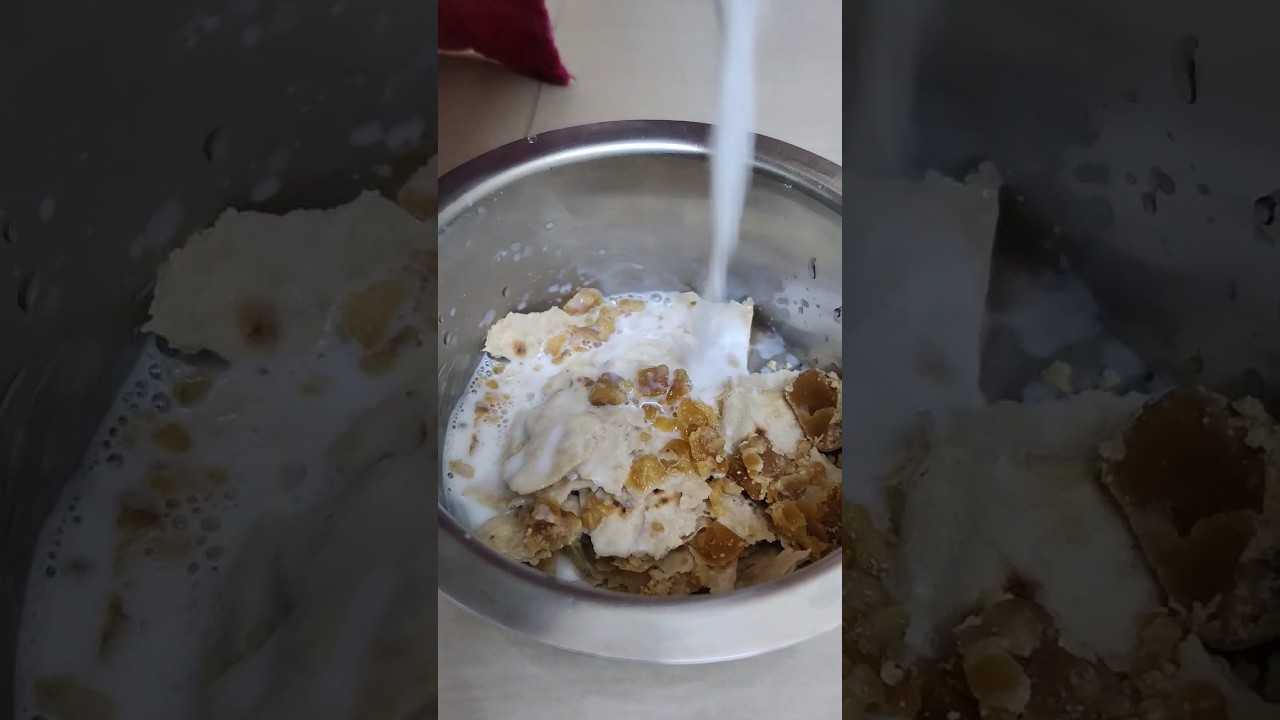 Milk Chapati in just 1 minute #chapati #jaggery #milk #health #recipe #simple #quick #tasty #shorts
