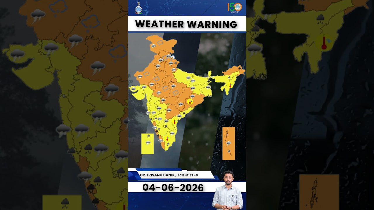 Weather Warning for 04th June, 2026 #Monsoon2026 #shortsvideo #shorts