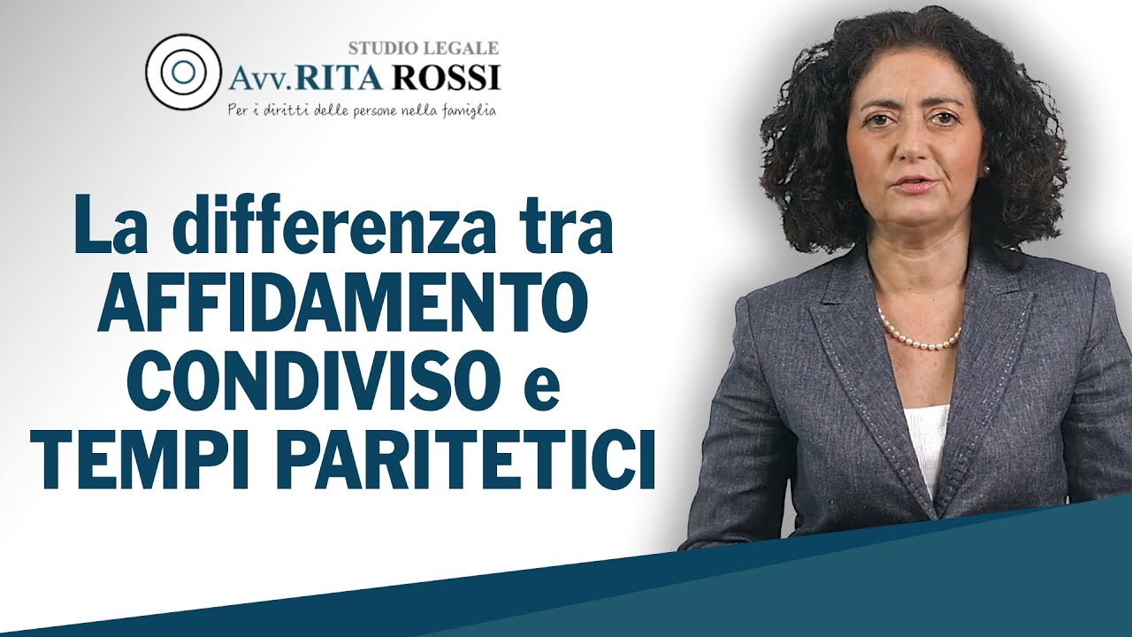 La differenza tra affidamento condiviso e tempi paritetici