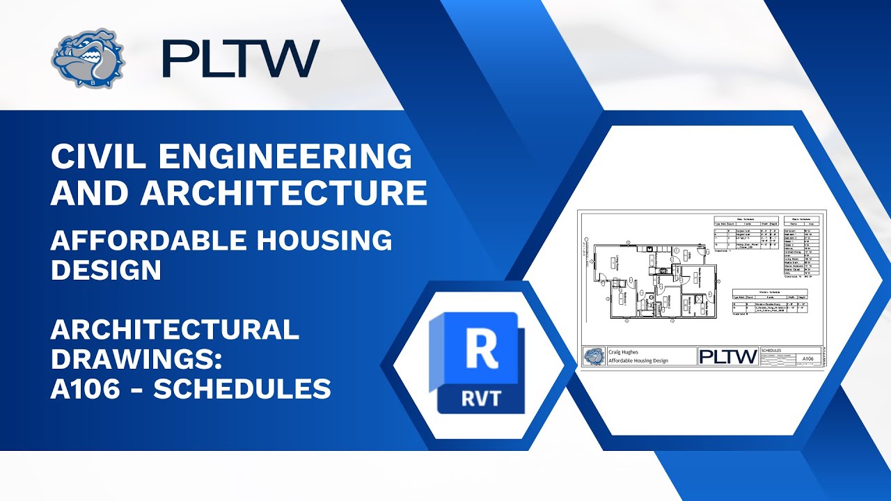 PLTW CEA - Revit 2026 - Проектирование доступного жилья. Архитектурные чертежи: A106 - Спецификации.