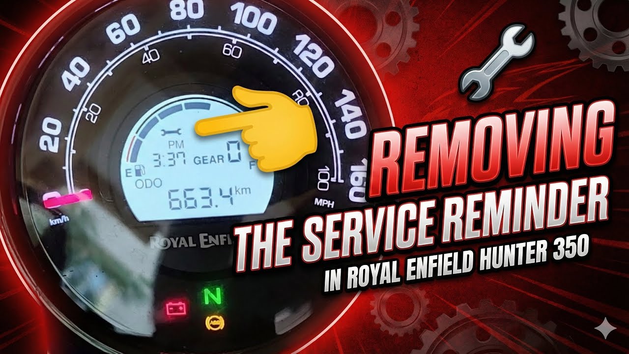 REMOVING SERVICE REMINDER | THE FLASHING WRENCH 🔧 | ROYAL ENFIELD HUNTER 350 ODOMETER DISPLAY | KPYT