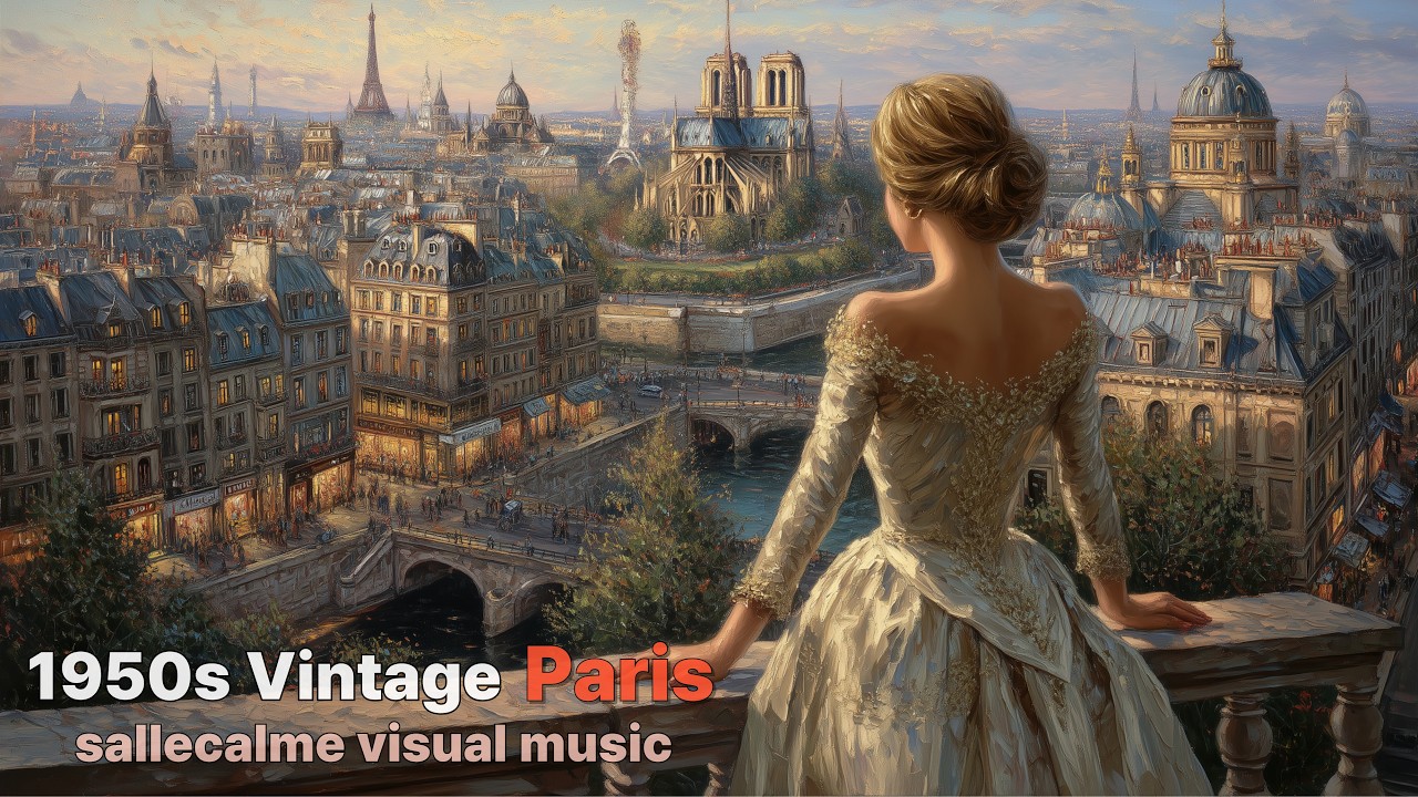[Playlist - Visual Music] 1950s Paris | 🌿 몽마르트 담쟁이가 초록으로 물드는 봄