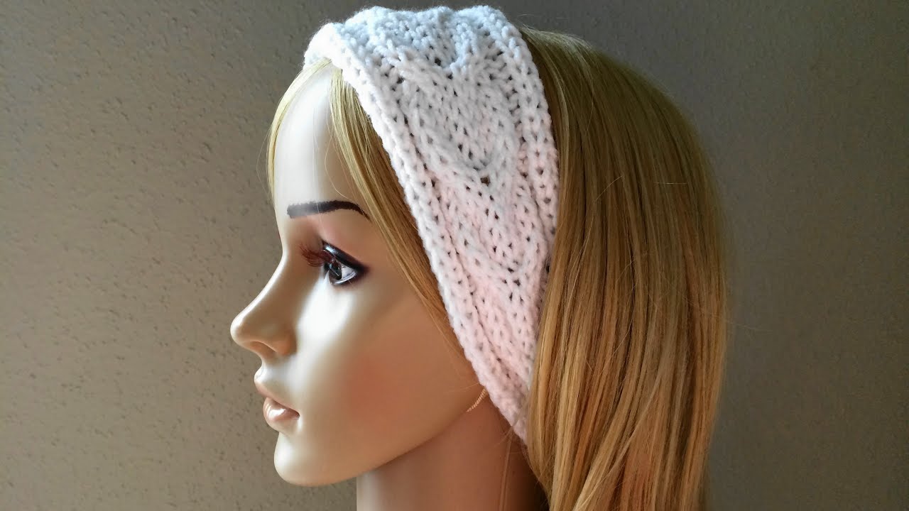 How To Knit A Horseshoe Cable Rib Headband, Lilu's Handmade Corner Video # 36
