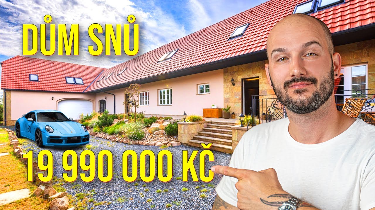 Prohlídka domu snů: Devět místností, sauna, jezírko na koupání, garáž na pět aut, ohromný pozemek!