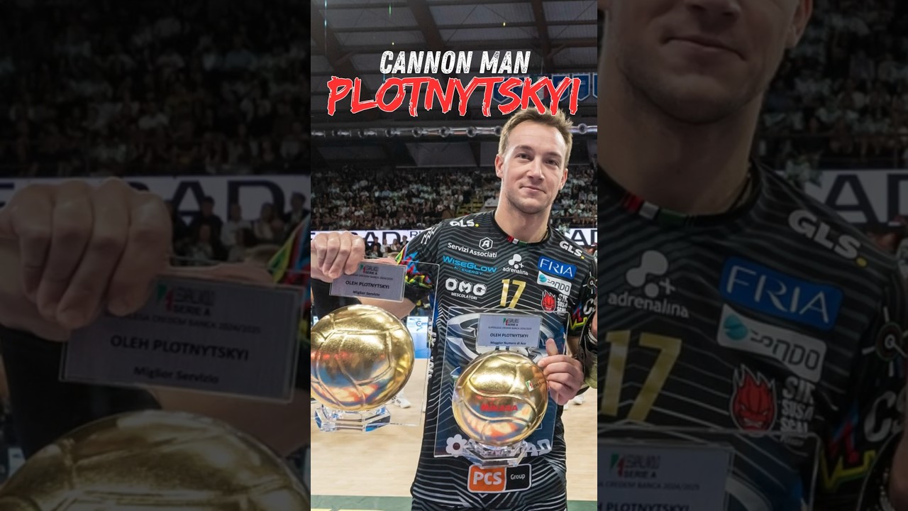 OLEH OLEH OLEH! Plotnytskyi's 5 Aces in a row, out of 10! 😱🔥 #volleyball #italy #superlega