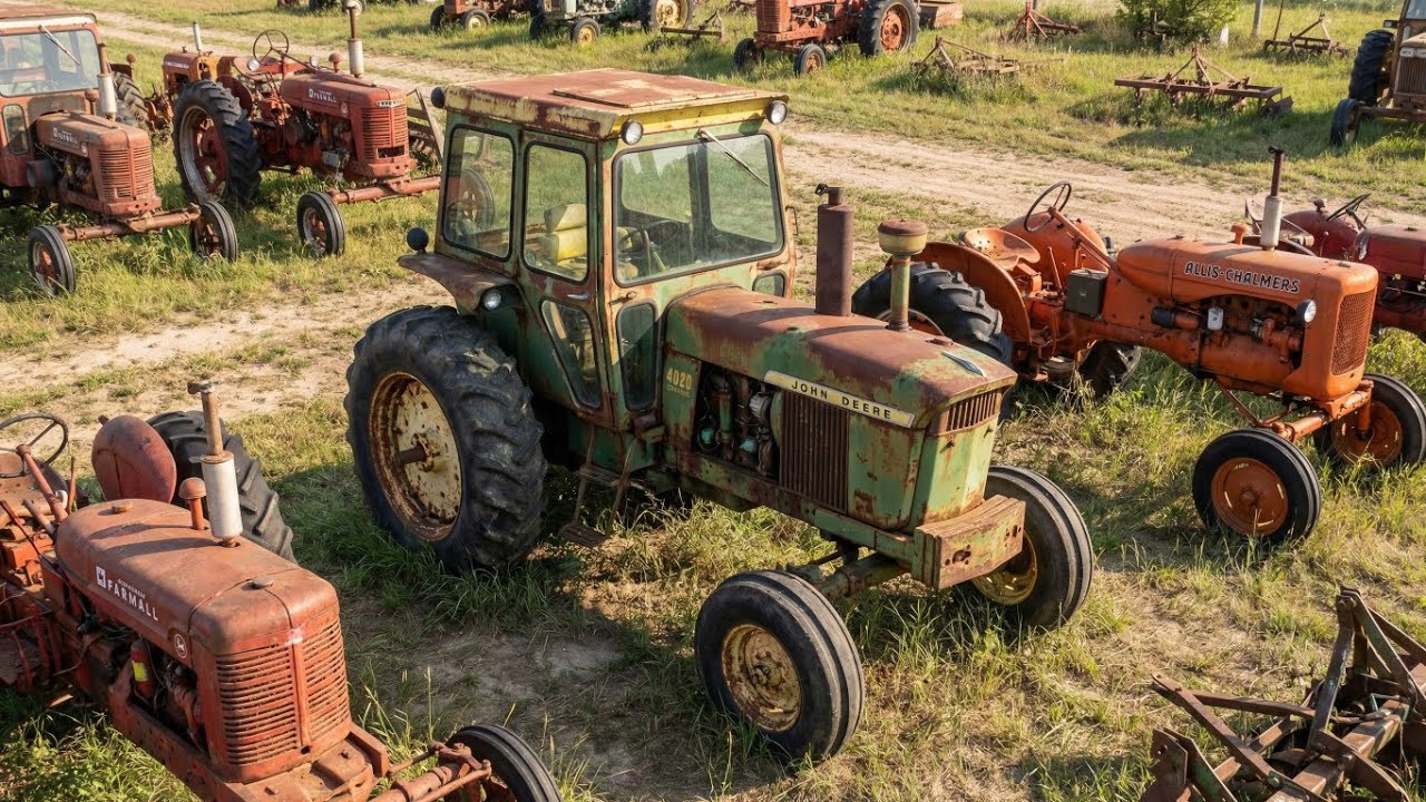 “ASMR Restoring a Rusty John Deere 4020 (1970) – Vintage Tractor Transformation!”