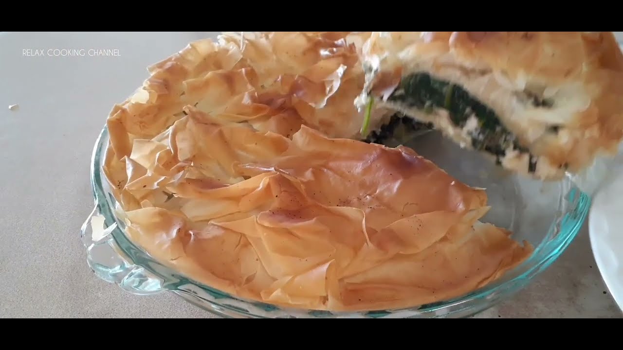 Spanakopita PASTEL DE ESPINACA Y QUESO FETA Receta Griega