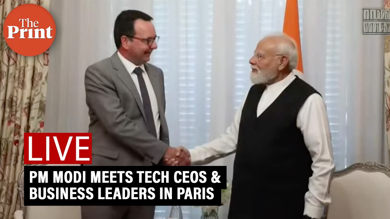 LIVE: PM Modi meets Tech CEOs & Business leaders in Paris