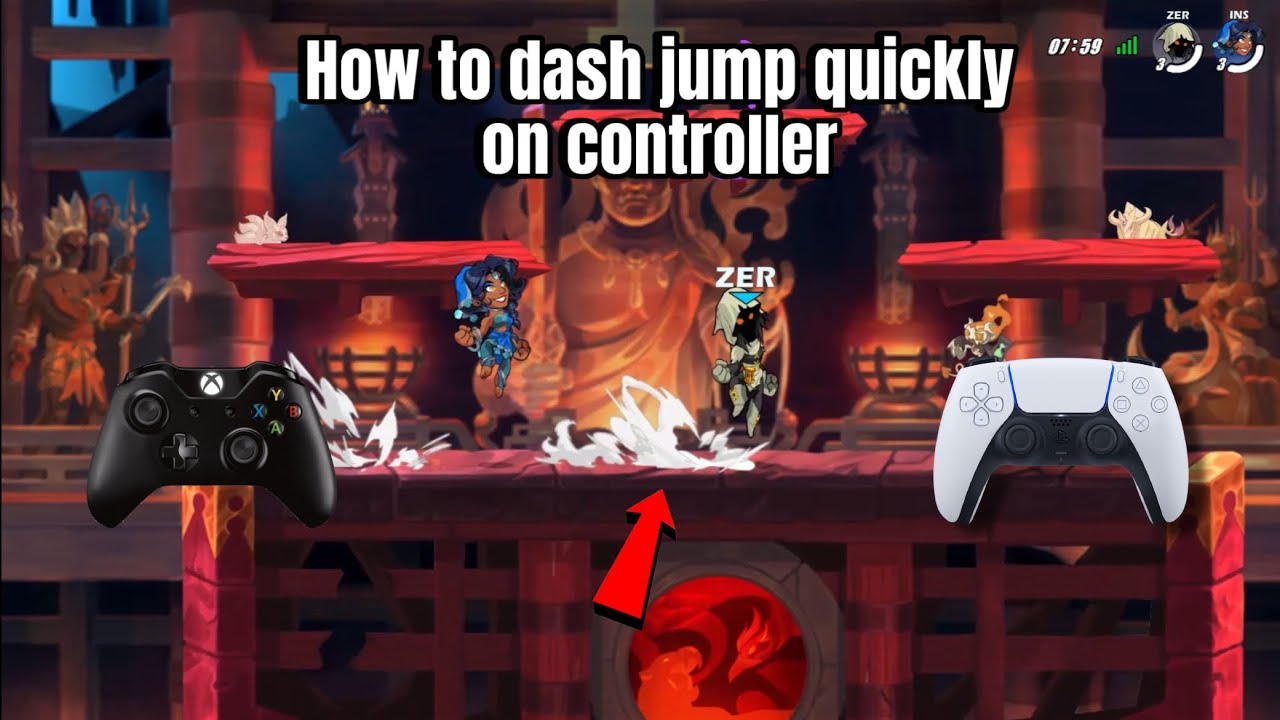 How to dash jump quickly and have faster movement on controller Brawlhalla