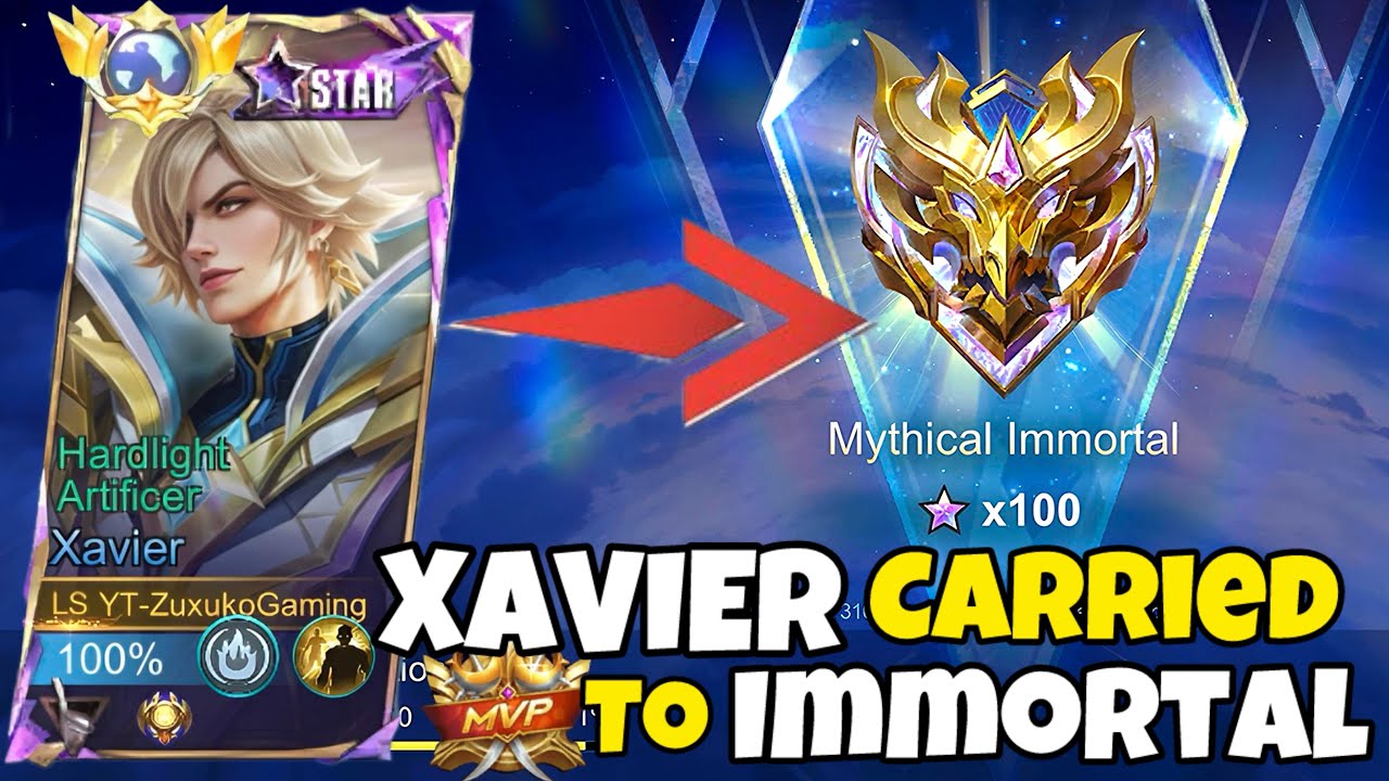 Xavier carried me to Mythical Immortal at The End 😍🔥 | ZuxukoGaming | 