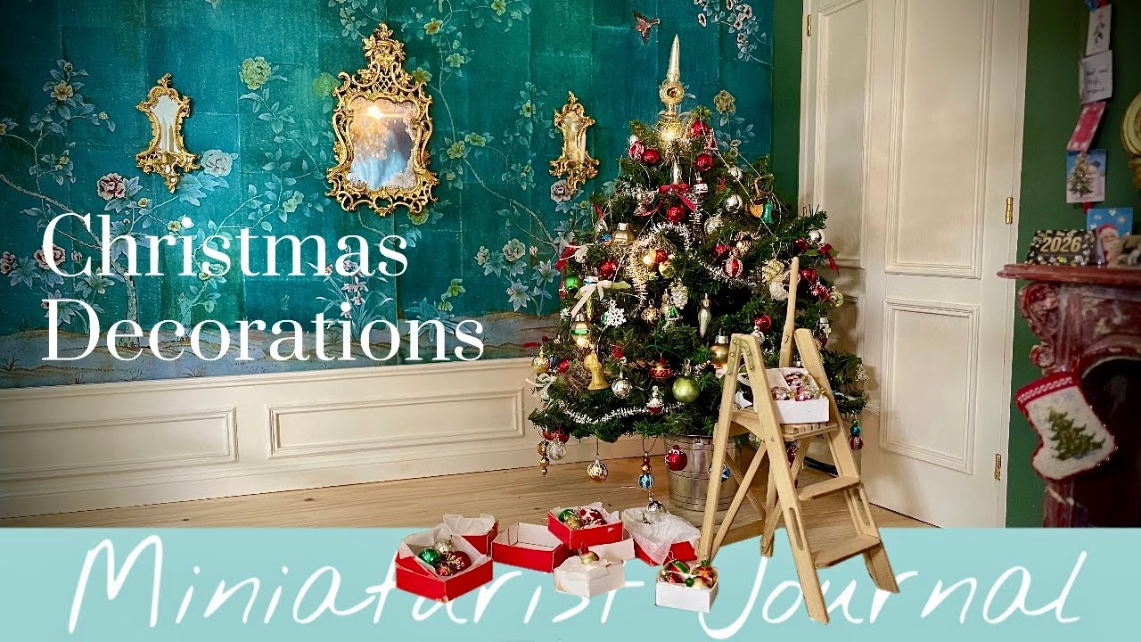 Рождественское украшение в масштабе 1:12 | Уютный миниатюрный праздничный видеоблог