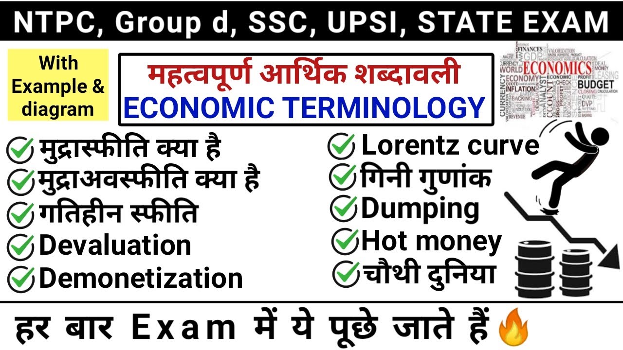 महत्वपूर्ण आर्थिक शब्दावली | Economic Terminology |मुद्रास्फीति | inflation | study vines official