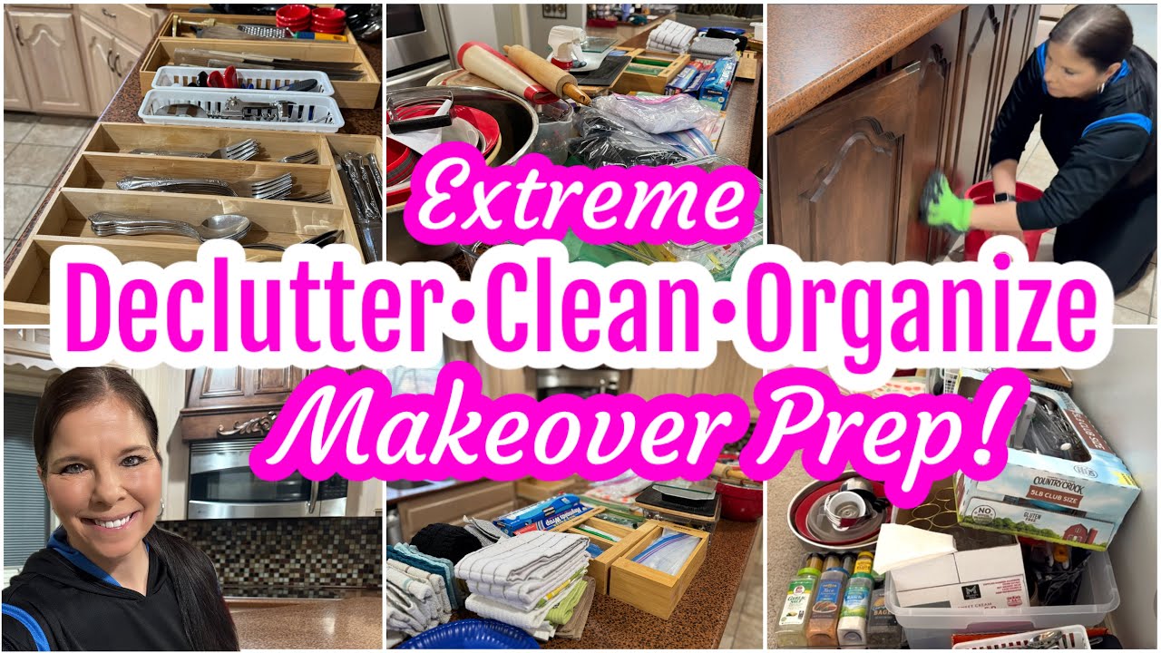 Declutter My Kitchen With Me!  #declutter #declutterandorganize #homeorganization #deepcleaning 