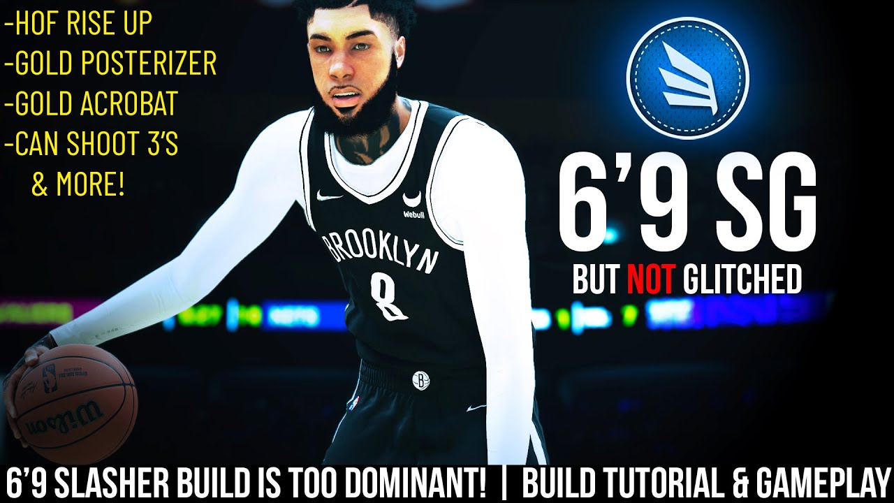 6'9 SG BUILD...BUT IT'S NOT GLITCHED - NBA 2K22 (INSANE SLASHER BUILD DOMINATES THE REC!)