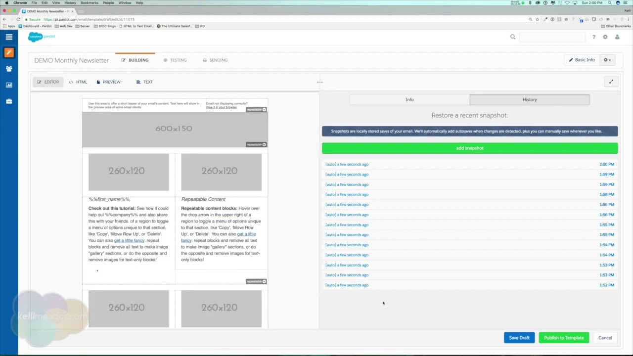 Pardot (Account Engagement): Email Templates