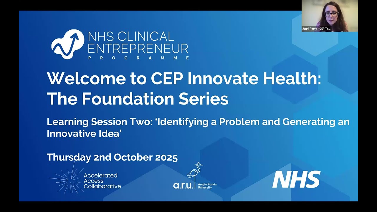 CEP Health Innovate Session 2: 2nd October 2025.