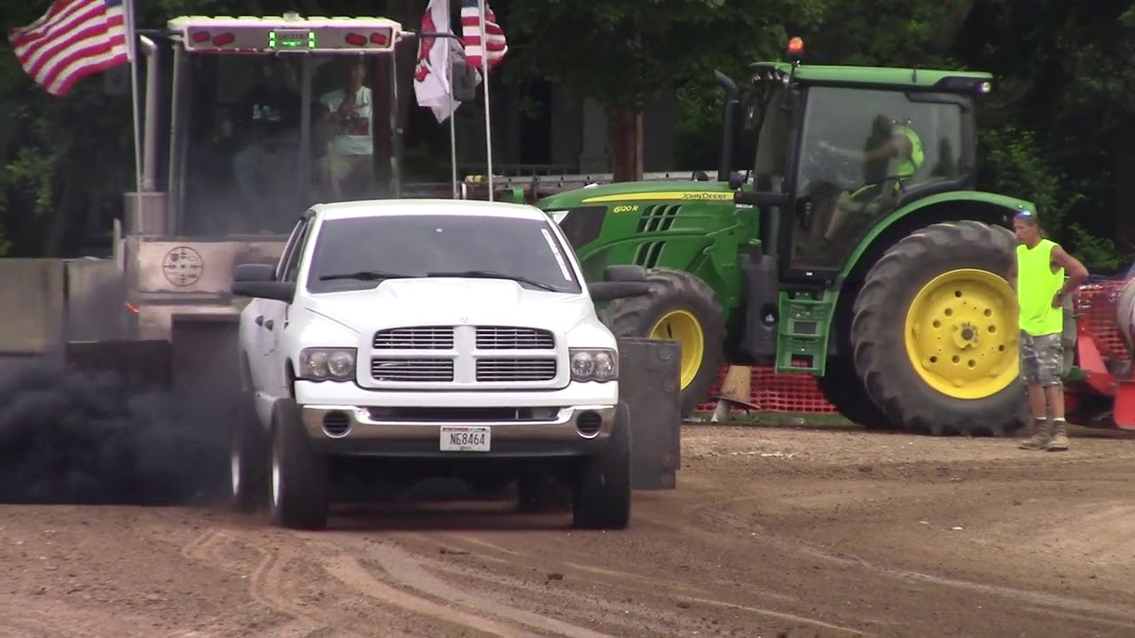 CUMMINS DIESEL KEEPS DRIVING SLED PULL THROUGH CORN FIELD!