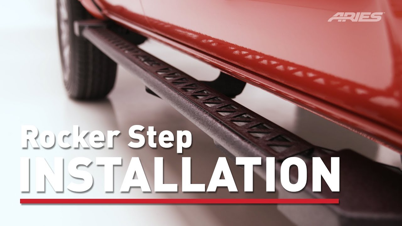 ARIES Side Bar Install:  Rocker Steps on 2017 Toyota Tacoma - 2074151