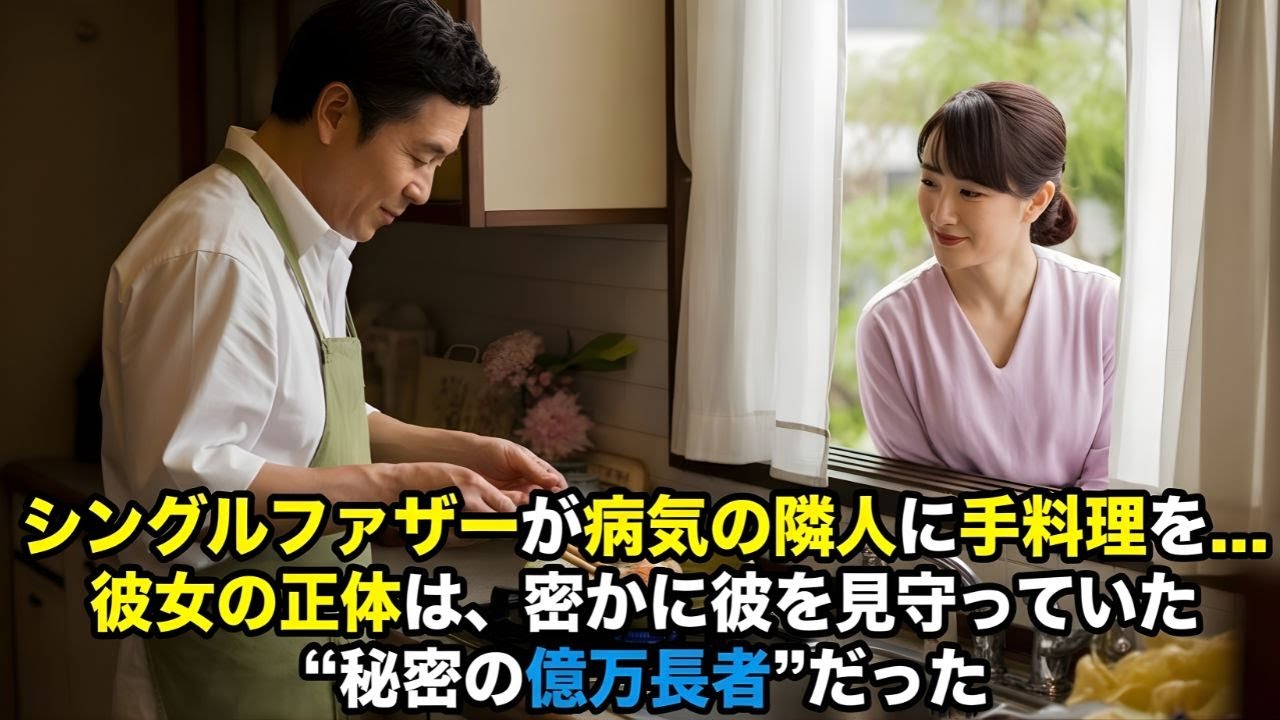 「シングルファザーが病気の隣人に手料理を… 彼女の正体は、密かに彼を見守っていた“秘密の億万長者”だった」