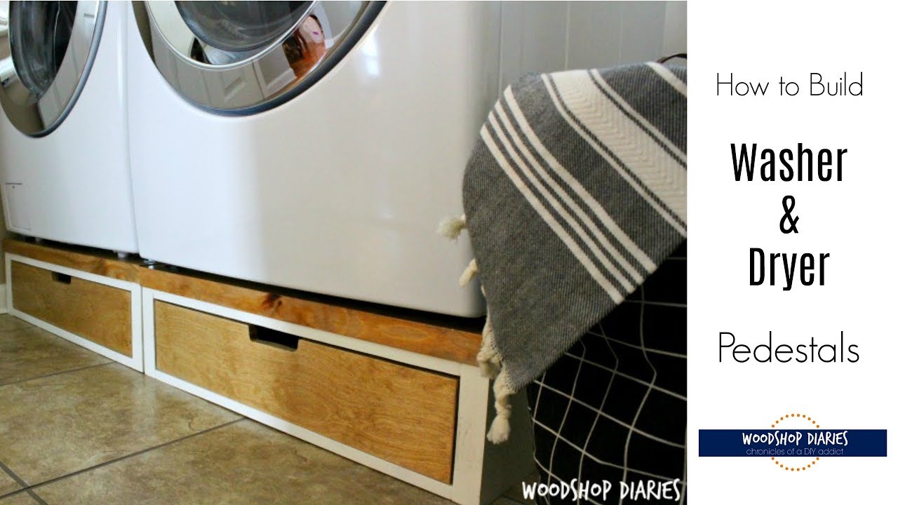 How to Build Washer and Dryer Pedestals with Drawer