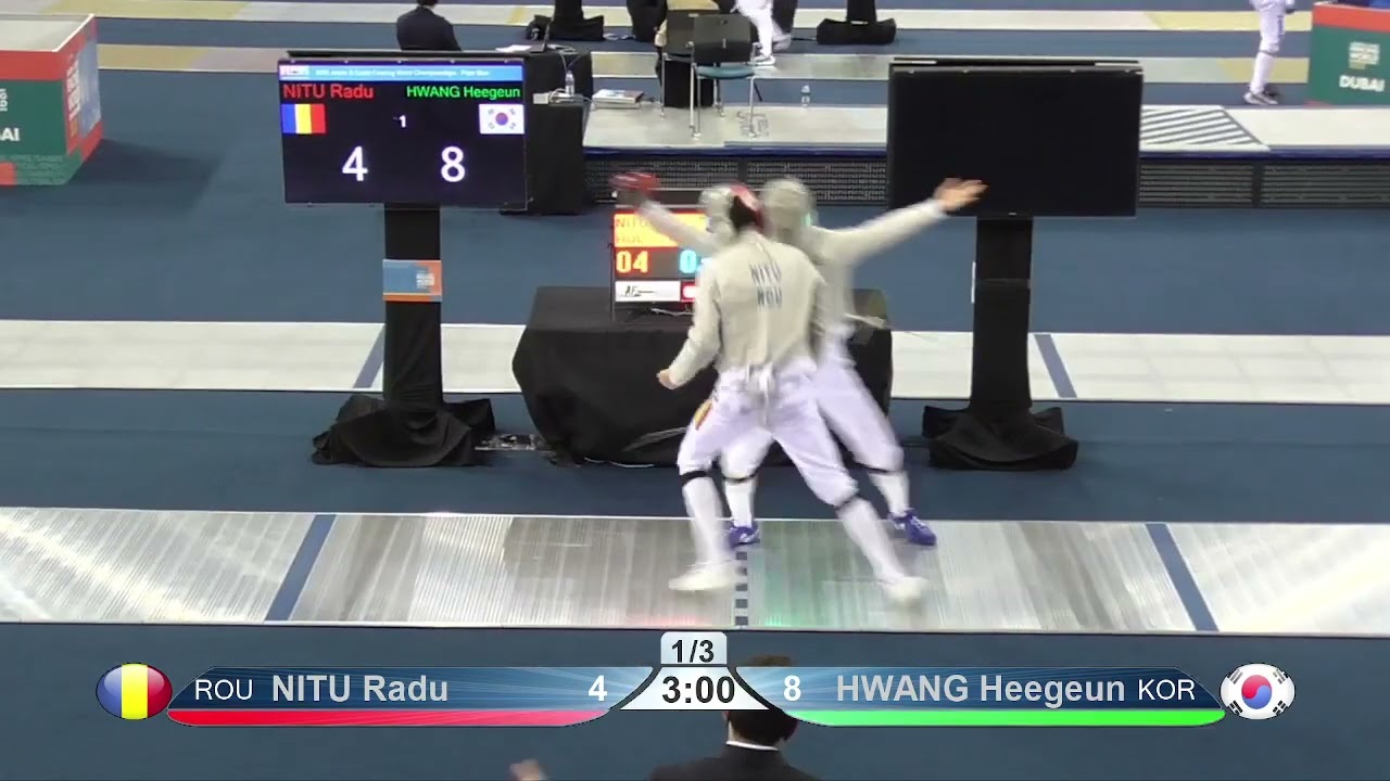2022 228 T08 01 M S Individual Dubai UAE WCH YELLOW HWANG KOR vs NITU ROU