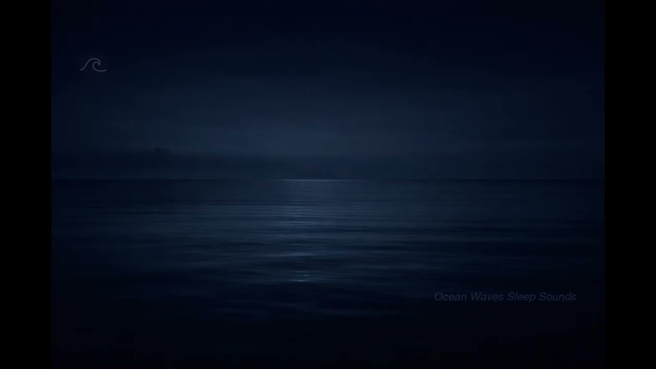 Dark Night Sea Waves 🌊 | 10 Minute Deep Sleep, Ocean Sounds