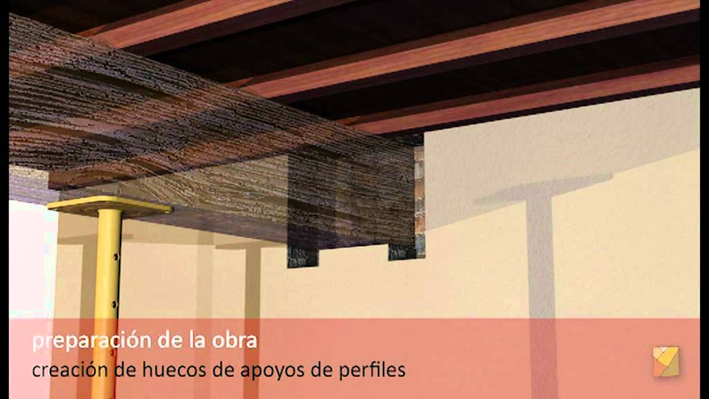 Refuerzo de viga con perfiles de acero