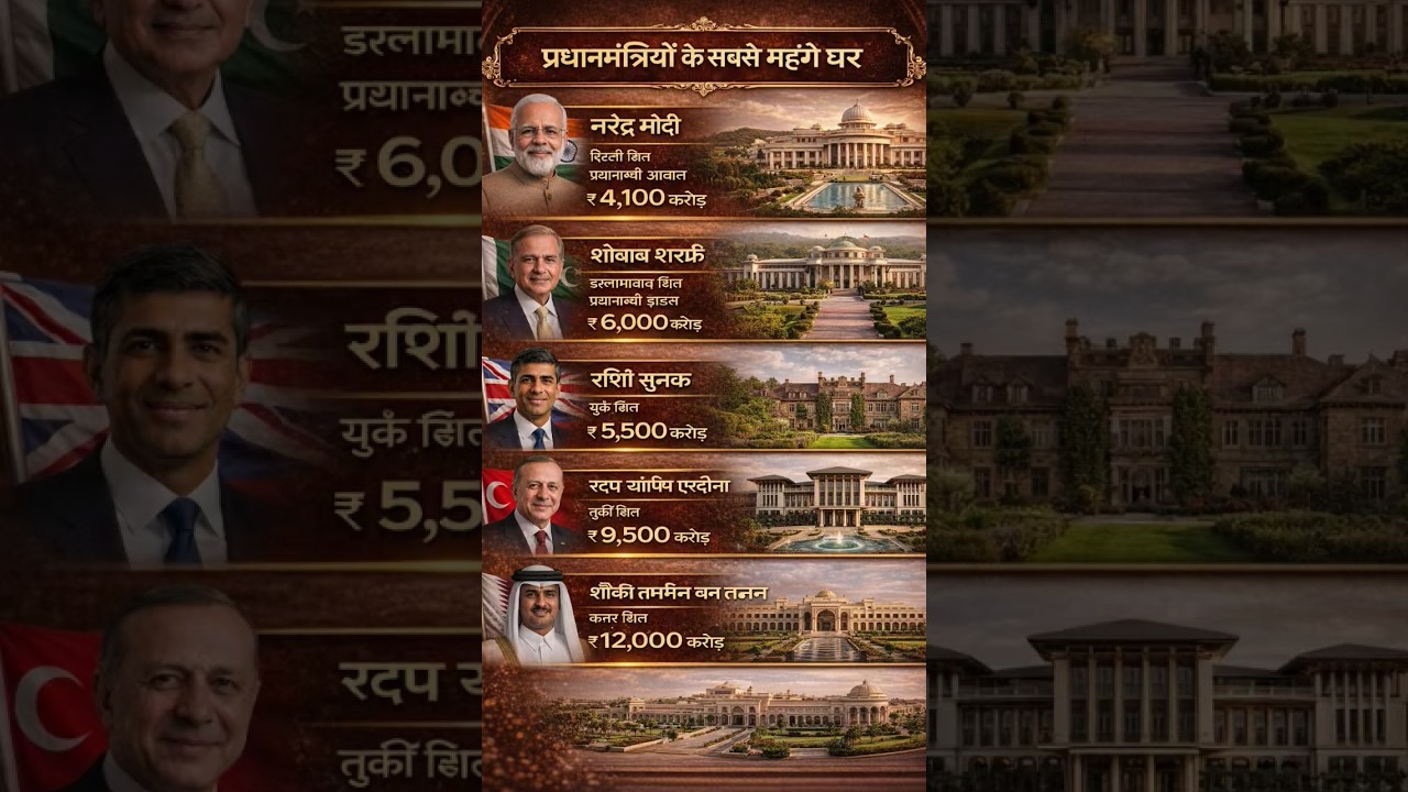 &ldquo;Most Expensive Prime Minister Homes in the World&rdquo;#pm#home #viral #gk