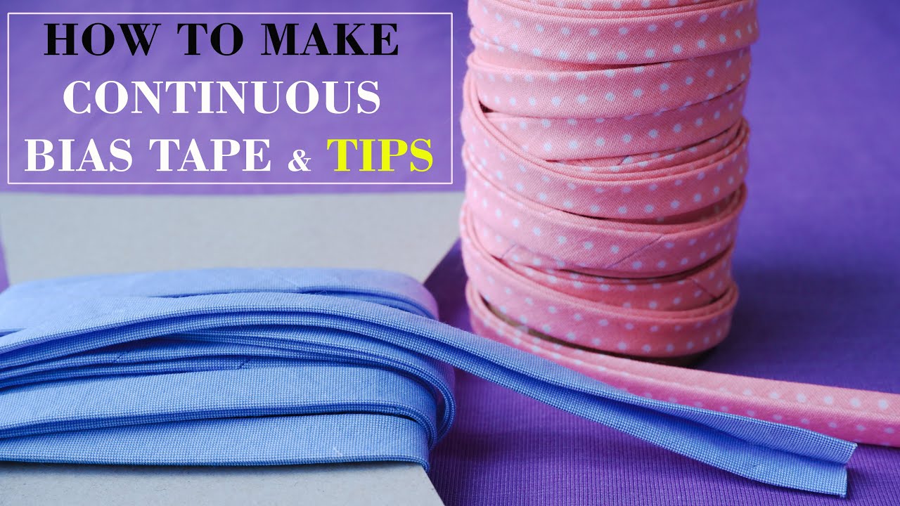 How To Make Continuous Bias Tape | Great Tips To Make Bias Binding | Thuy Sewing