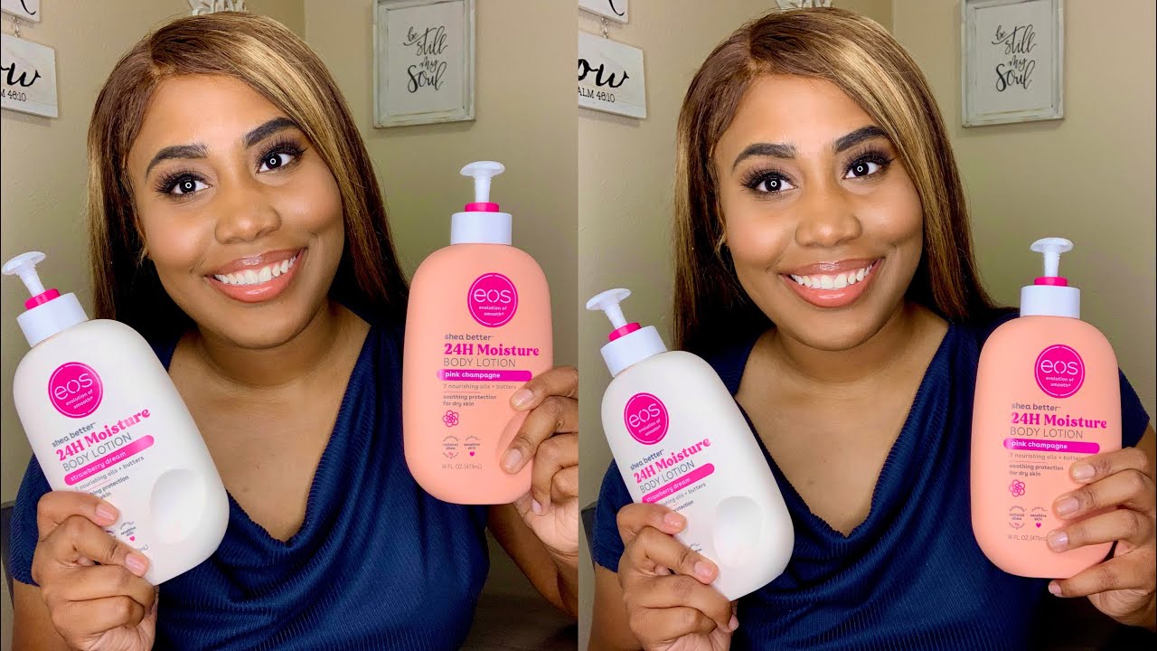 EOS Lotion Review | Pink Champagne & Strawberry Dream