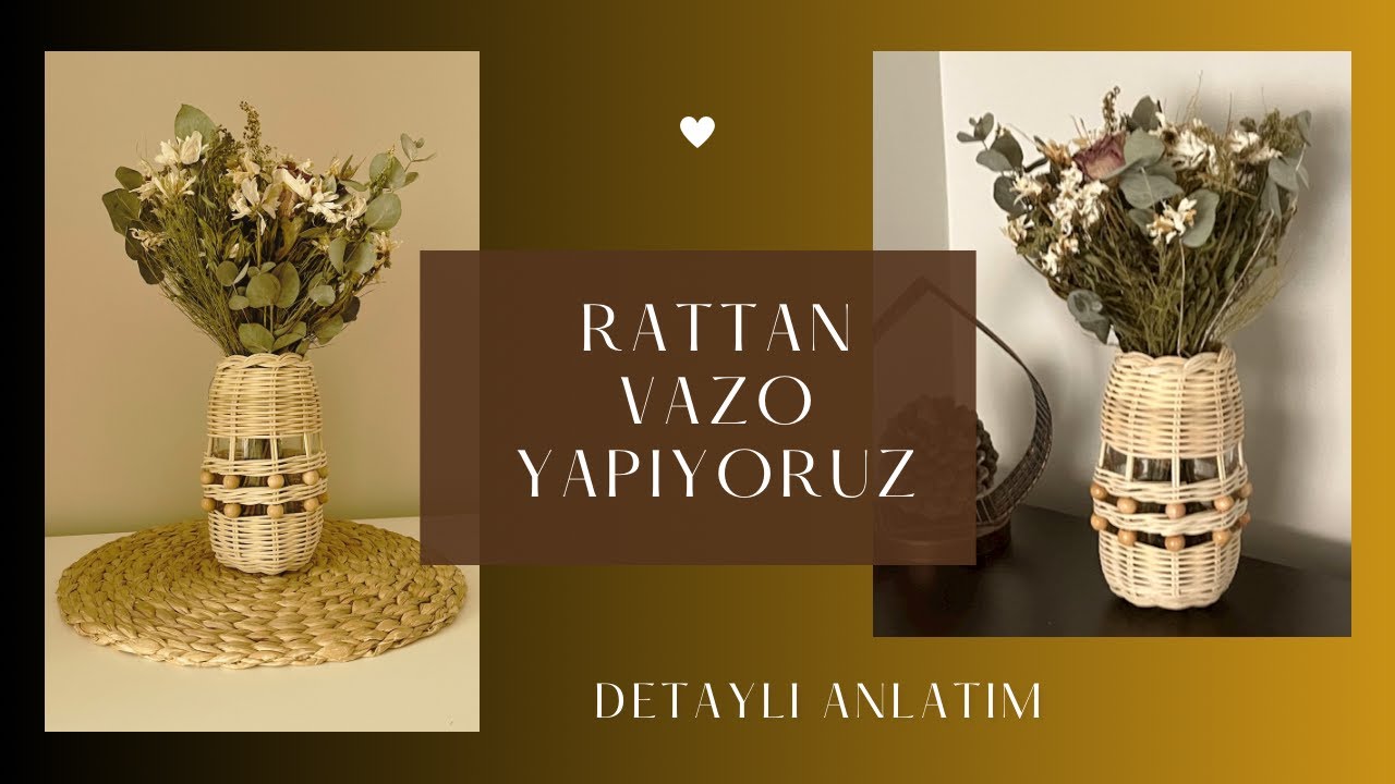 #Rattan Vazo Yapıyoruz⚱️(DETAYLI ANLATIM) #rattan #rattandecor #rattanvazo #rattanvase #keşfet