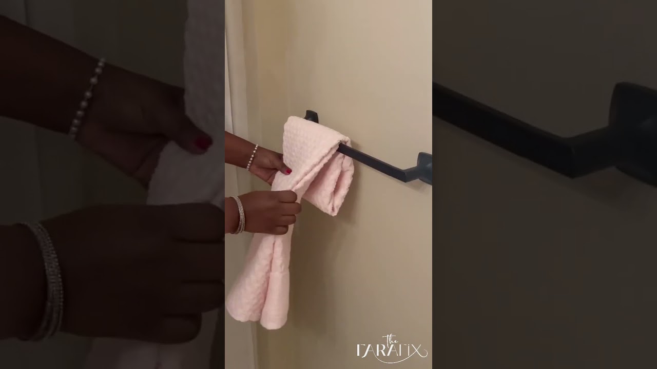 Bathroom hacks - Give Towels a plush hotel look - #shorts #homedecor #home