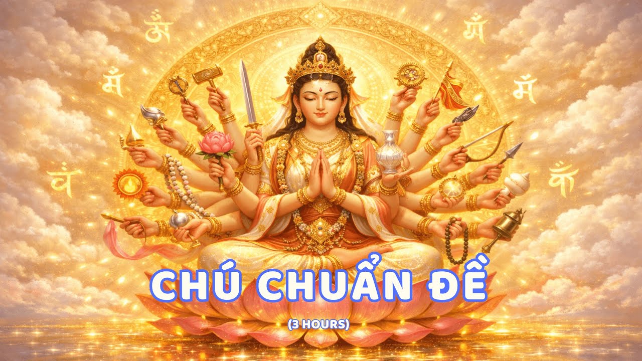 (3h Nhiệm Mầu)🌸THẦN CHÚ CHUẨN ĐỀ🌸| Tiếng Phạn | Om Cale Cule Cunde Svaha | Cundi Mantra